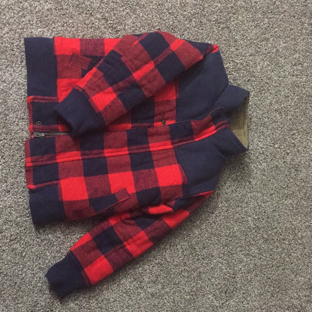 Boys osh kosh 5t plaid coat